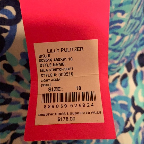 Mila Stretch Shift Blue Light Aqua spritz NWT Lilly pulitzer - Picture 3 of 4
